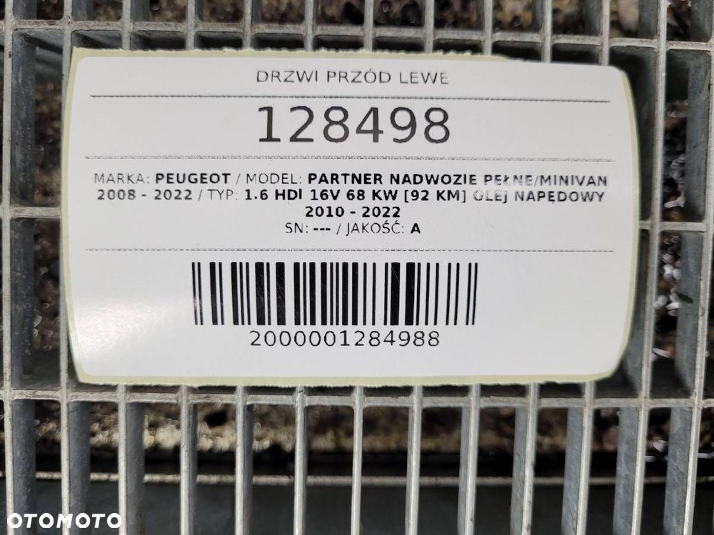 DRZWI PRZÓD PRZEDNIE LEWE PEUGEOT PARTNER II BERLINGO KCMC - 21