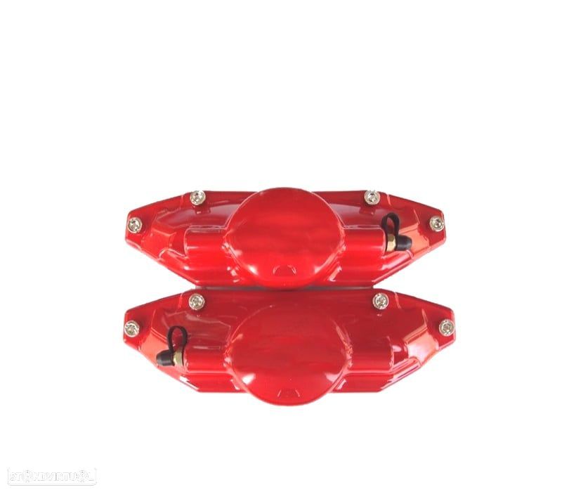 CONJUNTO CAPAS TAMPAS LOOK BREMBO PINÇAS TRAVÃO TRASEIRAS VERMELHAS - 1