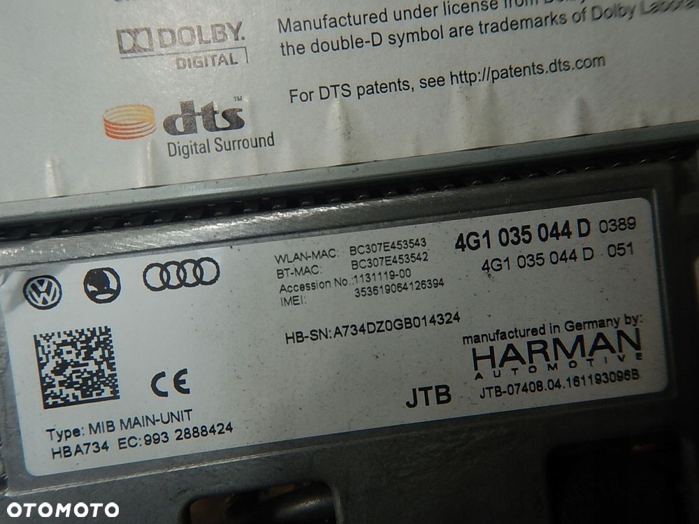czytnik nawigacji multimedia mmi audi a6 c7 lift 4g1035044d - 6