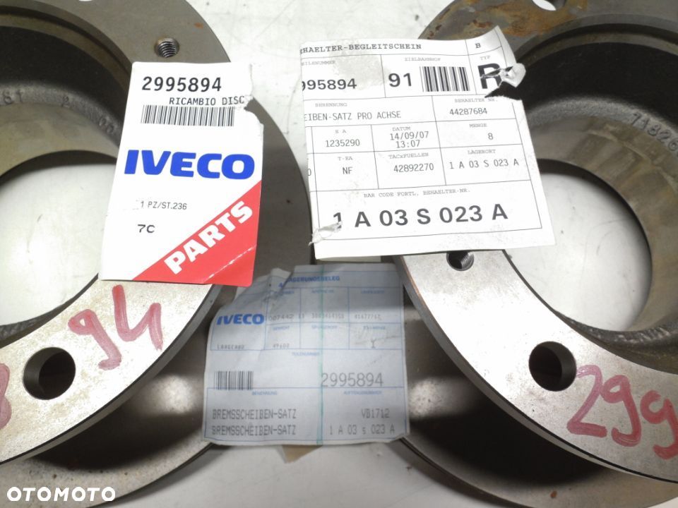 Tarcze hamulcowe komplet przód L/P IVECO EUROCARGO I-III 5.9D/7.7D 01.91-09.15 KOMPLET 2 SZTUKI - 4