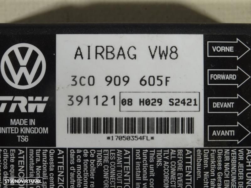 Centralina De Airbags Volkswagen Passat Variant (3C5)  3C0909605f / 39 - 2