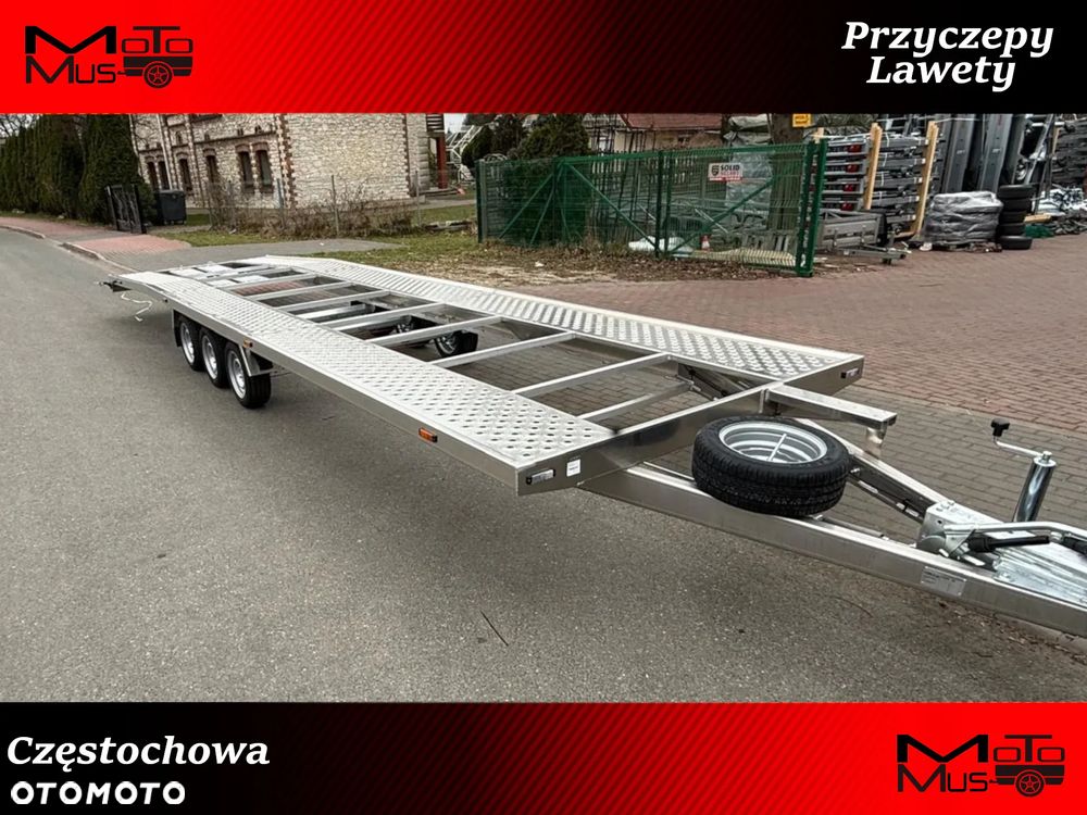 Gala BBG Laweta Gala Taurus 8535AL raz łamana 8,5x2,05m ALUMINIOWA 3 osie DMC 3500kg koła 195r13c super lekka dostawa MOTOMUS - 1