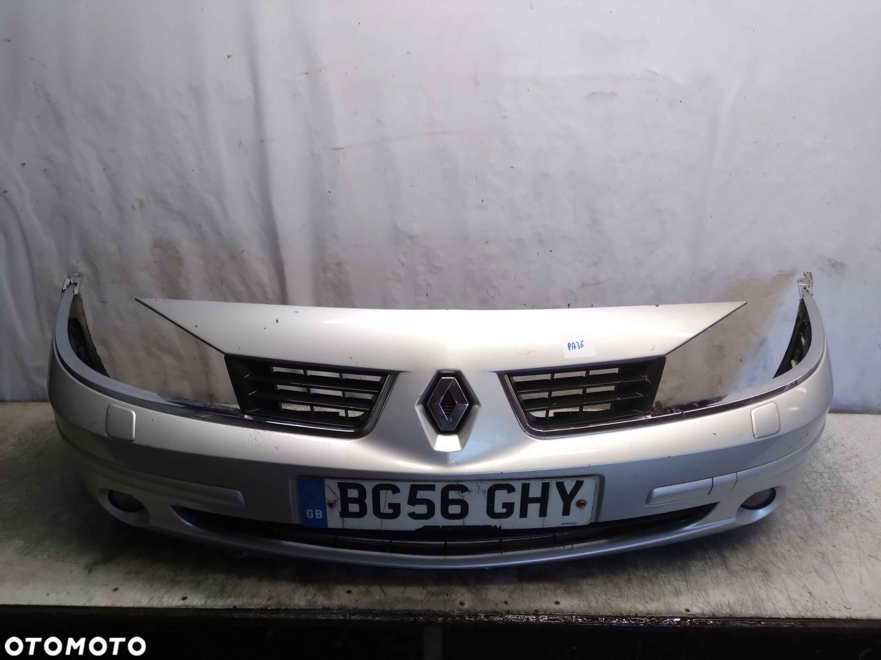 ^ ZDERZAK PRZÓD PRZEDNI DO RENAULT LAGUNA II 2 TED69 SREBRNY SPRYSKIWACZE LAMP XENON HALOGENY - 1