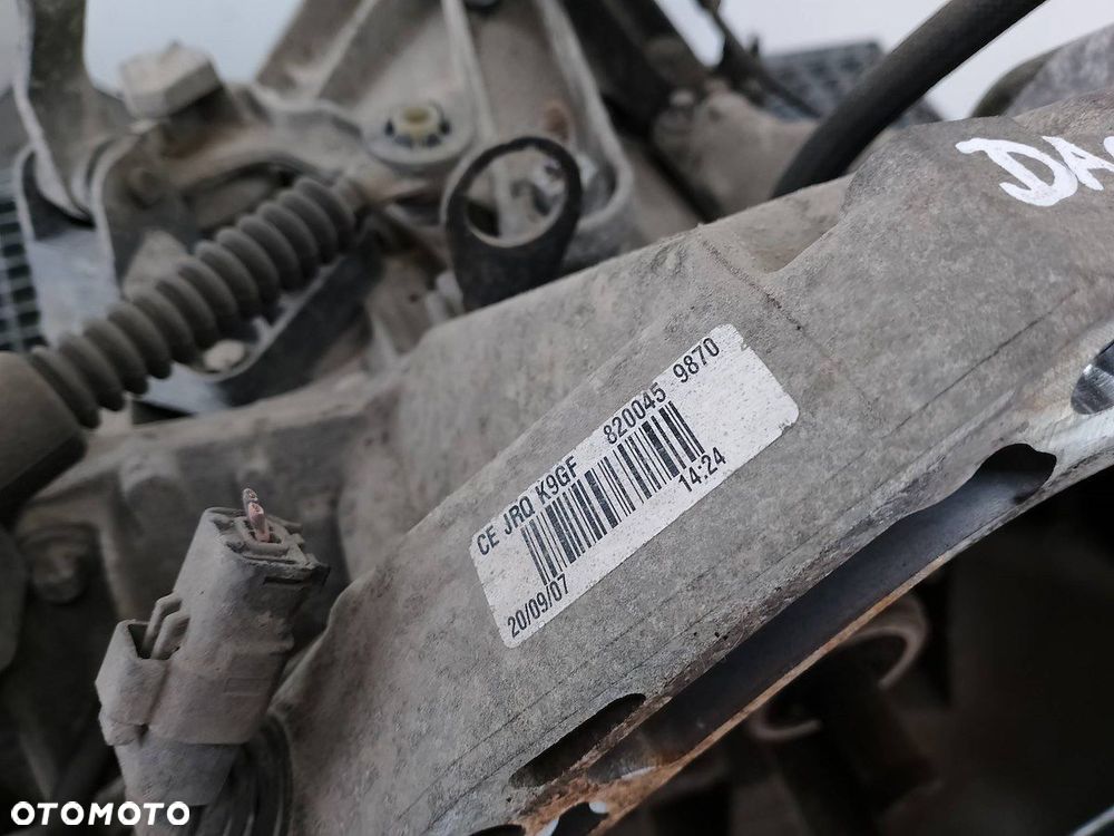 SKRZYNIA BIEGÓW MANUALNA DACIA LOGAN JRQ K9GF 1.5 DCI - 2