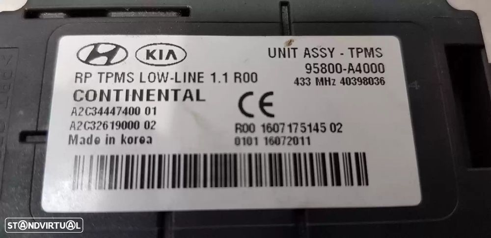 MODULO ELECTRONICO KIA CARENS IV 2017 -95800A4000 - 4