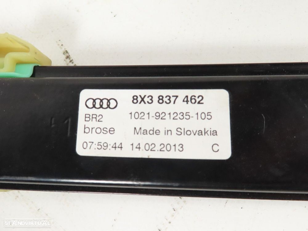 Elevador da Porta sem Motor Direito/Frente Seminovo/ Original AUDI A1 (8X1, 8XK)... - 3
