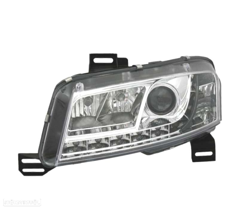 FARÓIS FIAT STILO 01-08 LUZ DIURNA FUNDO CROMADO - 2