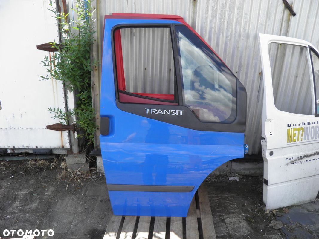 TRANSIT 2000- DRZWI PRZEDNIE PRAWE NIEBIESKIE - 1