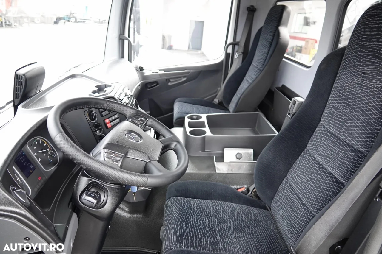 Mercedes-Benz ATEGO 1627 / 4X2 / BASCULĂ 3 LATERALE + HDS HIAB 099 BS-2 / PILOT / ROTATOR / FURCĂ / ANVELOPE 100% / IMPORTAT - 27