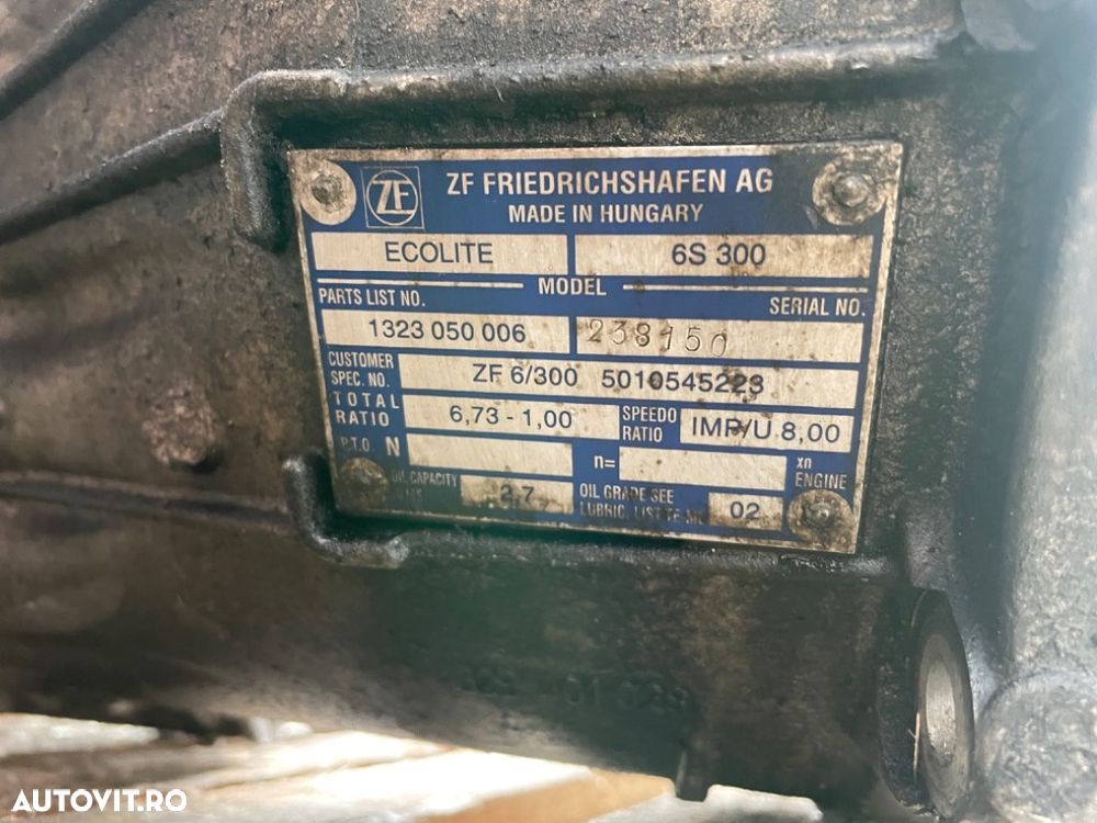 Cutie de viteze manuala 6+1 trepte Renault Mascott / Iveco Daily 2.8 D 2003 cod : 1323050006, 1323401028 - 5