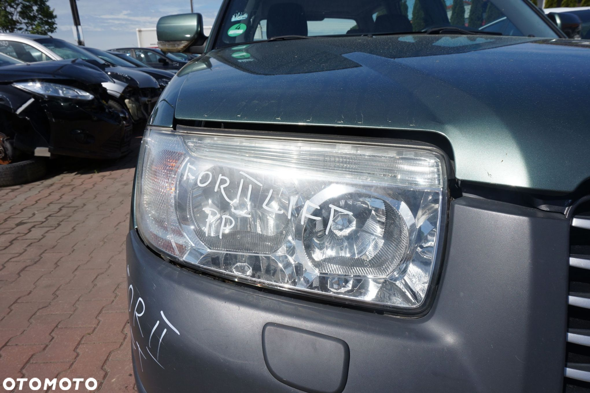 MASKA ZDERZAK BŁOTNIKI LAMPY FORESTER II SG LIFT 5F6  SUBARU 2006-2008 ZIELONY EVERGREEN PRZÓD KOMPLETNY - 14