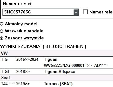 VW Tiguan II 2 2016 PAS BEZPIECZEŃSTWA LP SEAT BELT 5NC857705C 5NC857706C - 6