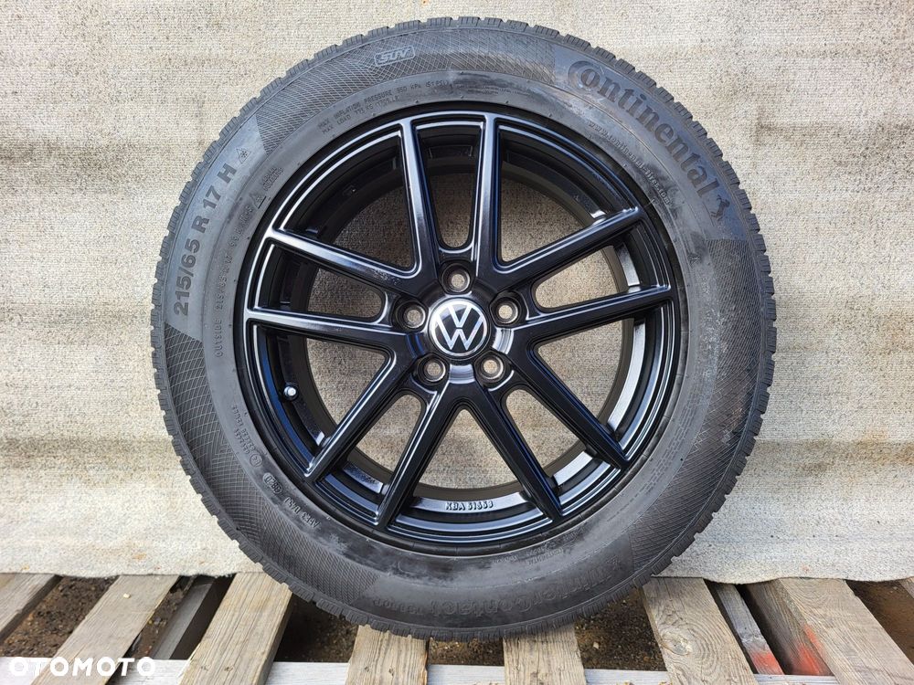 [K338] Koła zimowe 17 Cali 5x112 Continental 215/65/17 5mm VW TIGUAN