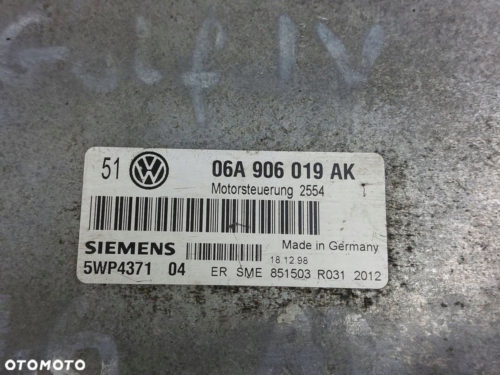 ZESTAW STARTOWY SKODA OCTAVIA I 06A906019AK 1U1919033J 4B0905851C - 2