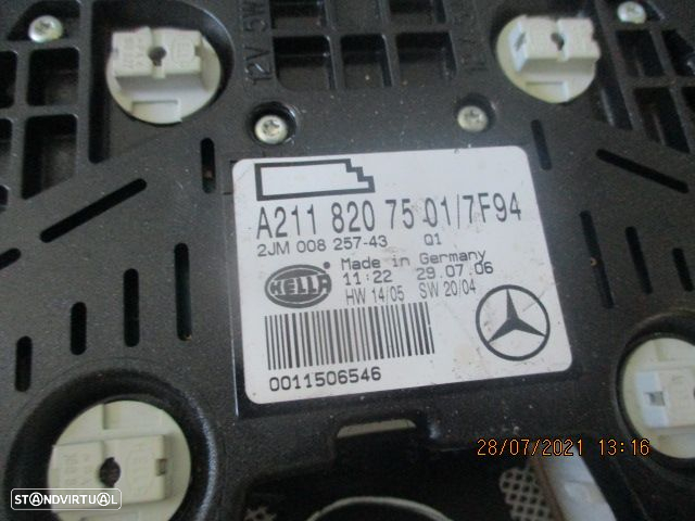 Luz De Teto Plafonier A2118207501 MERCEDES W211 SW 2006 - 3