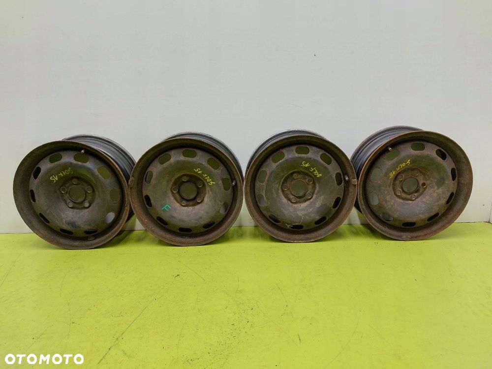 Felgi stalowe 4 SZT KOMPLET VW GOLF IV ET 38 , 6JX15 , 5X100 6Q0601027C - 1