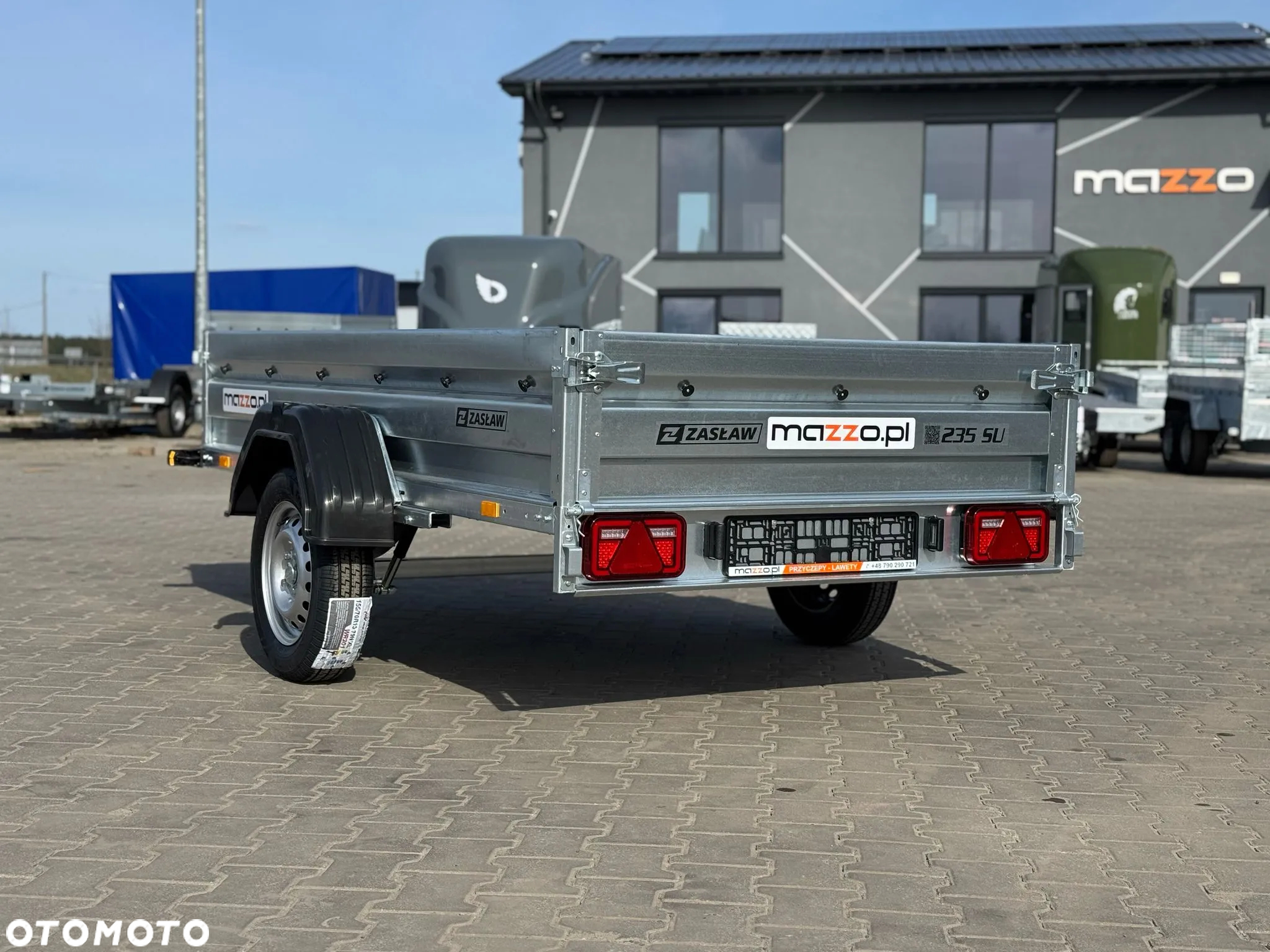 Zaslaw Dostawa Przyczepka na resorze DMC750kg 230x132x35cm SOLIDNA I MOCNA! resorówka - 11