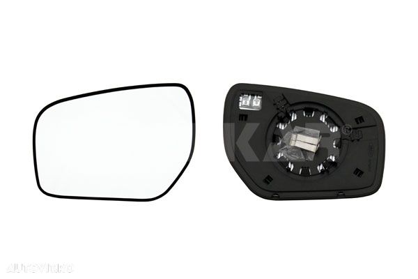 Geam oglinda exterioara cu suport fixare Renault Koleos (Y), 2011-12.2015, Stanga, incalzita; geam convex; cromat - 1