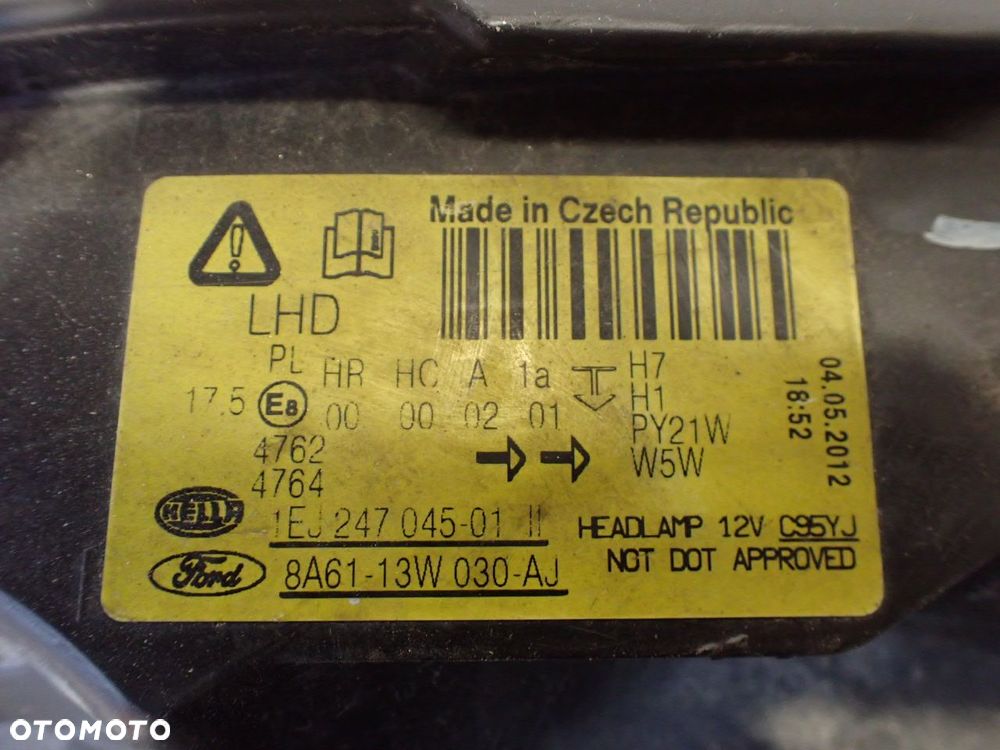 LAMPA LEWA PRZEDNIA FORD FIESTA MK7 - 4