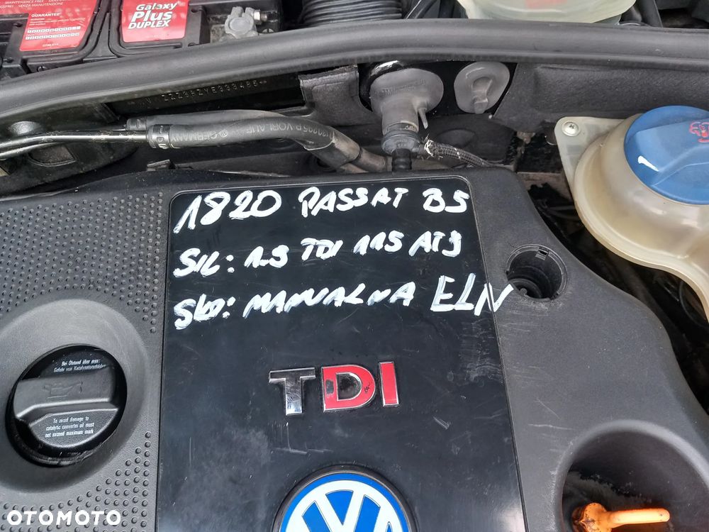 VW PASSAT B5 SILNIK 1.9 TDI 115KM DIESEL OZNACZENIE: ATJ - 2