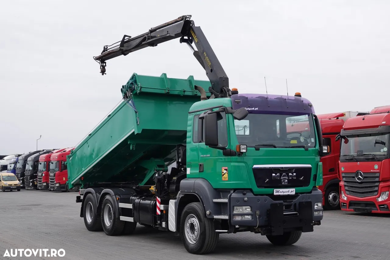 MAN TGS 26.400 / 6X4 / BASCULANTE + HDS PALFINGER PK 16502 / HYDROBURTA / BORDMATIC / IMPORTAT - 4