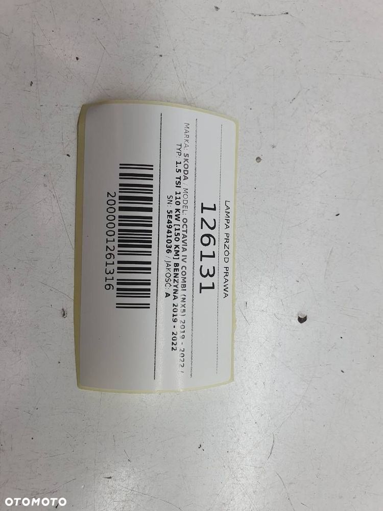 LAMPA PRZÓD PRZEDNIA PRAWA FULL LED CRYSTAL OCTAVIA IV LIFT EU 5E4941036 - 10