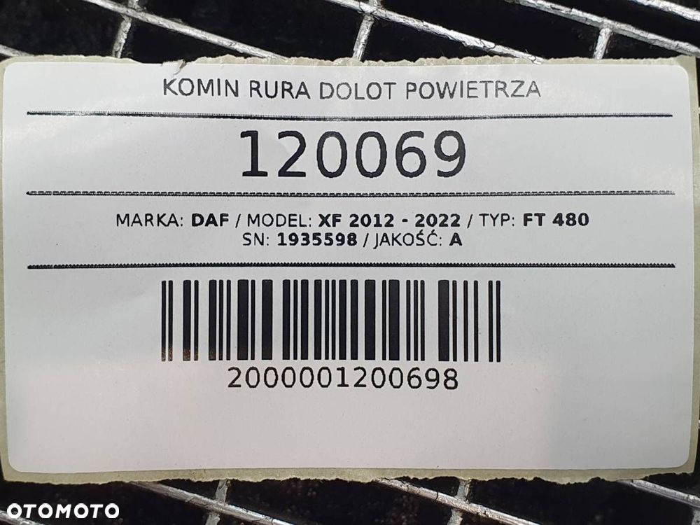 KOMIN RURA DOLOT POWIETRZA 1935598 DAF XF 106 2021 EURO 6 - 10
