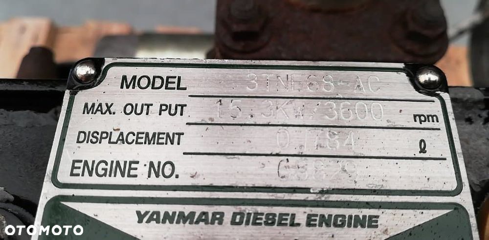 SILNIK YANMAR 3TNE68-AC 15,3kW 3600 rpm 784cc 9800 zł netto - 8