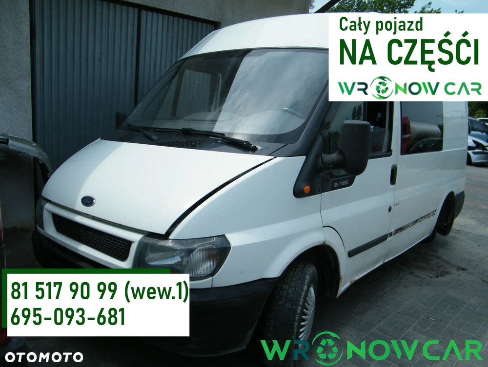Ford Transit (00-06r.) 2.0TD 85KM.Silnik Duratorq DI (85PS)  Skrzynia VXT75 Lakier Diamond White 73 . Cały na części GWARANCJA !!!  Przód Tył Zestaw Komplet Drzwi Klapa Zderzak Błotnik Maska Grill Atrapa Szyba Pas Lampa Lusterko Boczki Fotel Kanapa Kokpit Deska Rozdzielcza Przełącznik Włącznik Sterownik Przewody Wiązka Instalacja Moduł Komputer Czujnik Listwa Pompa Alternator Wtryski Głowica Rozrusznik Kompresor Sprzęgło Dwumas Silnik Skrzynia ABS Klimatyzacji Paliwa Wspomagania Kolektor Turbina Przepustnica Zawór Chłodnica Koło Hak Belka Sanki Zawieszenie Mcpherson Półoś Amortyzator Wydech Tłumik Zacisk Most - 1
