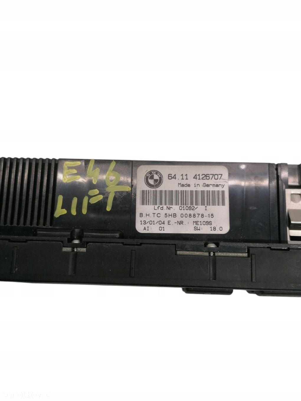 PANEL STEROWANIA KLIMATYZACJĄ BMW E46 LIFT 4126707 5HB008878-15 - 2