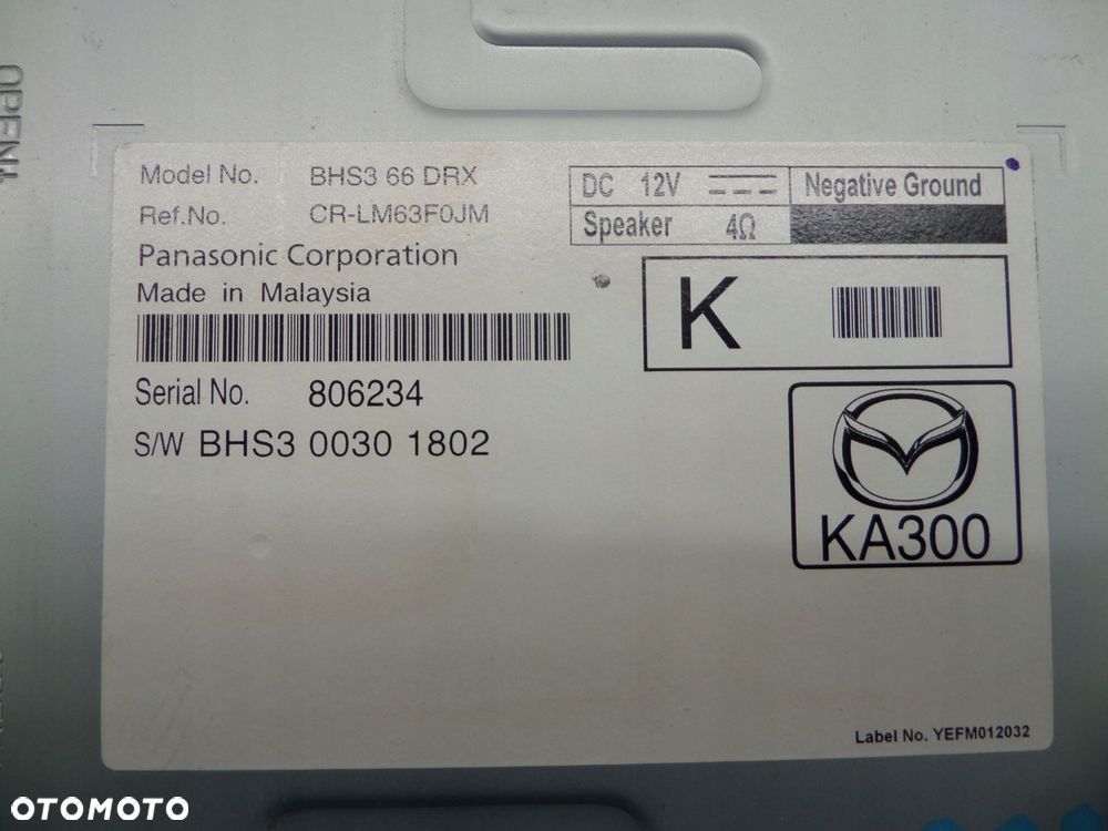 wzmacniacz mazda 3 iii bm bhs366drx - 4