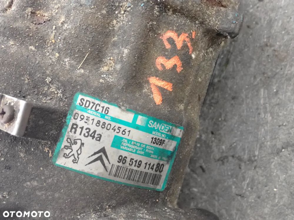 PEUGEOT CITROEN 1.4 1.6 HDI 2.0 SPRĘŻARKA KLIMATYZACJI 9651910980 9651911480 - 3