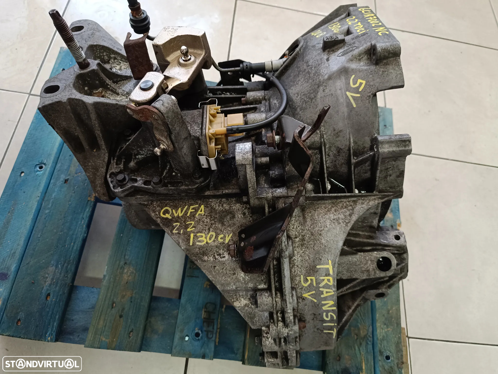 Motor Ford Transit 2.2TDCI 130cv QWFA - caixa 5 velocidades 6C1R-7002-NC centralina 8C11-12A650-CE - 4HV 4HU 4HH - 18