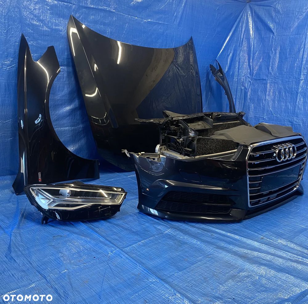 PRZÓD KOMPLETNY MASKA ZDERZAK LAMPY PAS PRZEDNI FULL LED AUDI A6 C7 S-LINE LIFT LX5R - 5