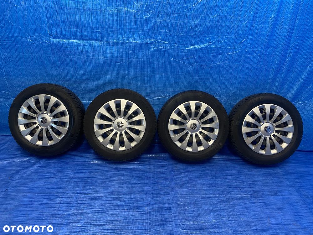 KOŁA 15 KOŁO FELGA STALOWE 6J x 15" 5X100; 57,1mm ET38 KOMPLET ; KOŁPAKI SKODA OE ; OPONY WIELOSEZONOWE NEXEN; SKODA RAPID FABIA OCTAVIA SKALA ; VW ; SEAT ; AUDI ITP. - 3