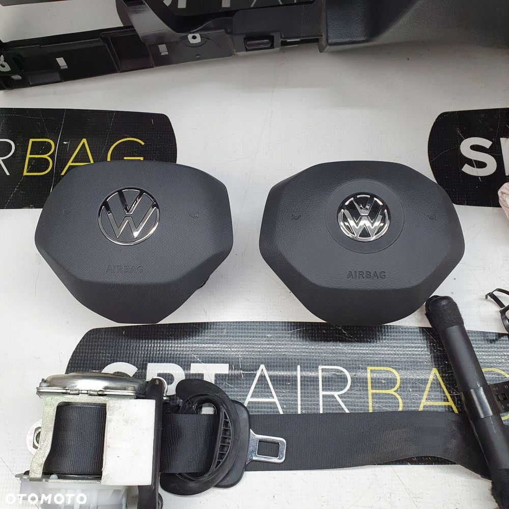 VW CADDY 2K7 DESKA ROZDZIELCZA KONSOLA KOKPIT PULPIT PODUSZKI AIRBAG AIR BAG PASY KURTYNY KIT SET - 7