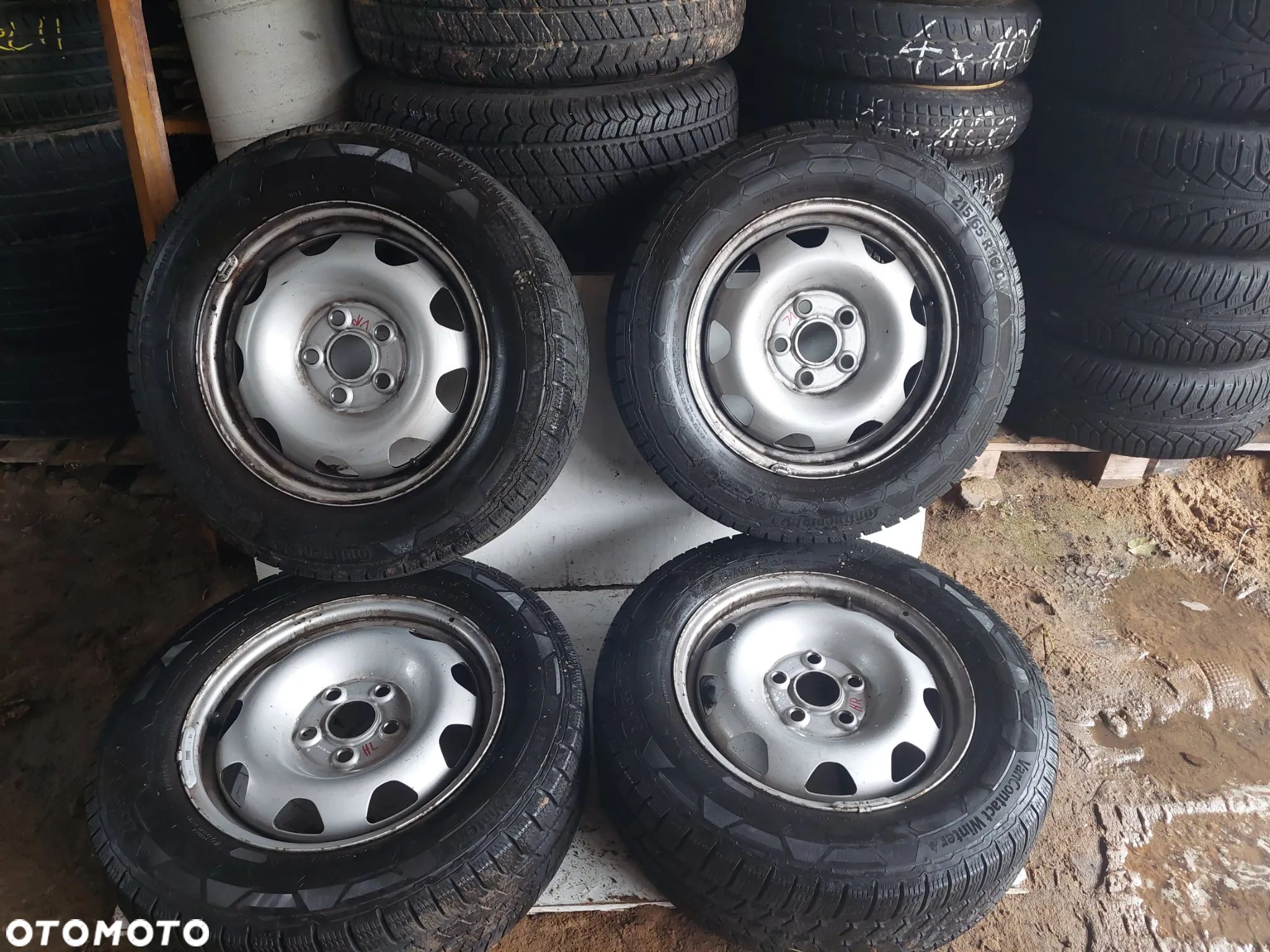 Koła  Felgi Stalowe Vw Transporter T5 T6 5x120 Opony Zimowe Continental Van Contact Winter 215/65R16C - 1