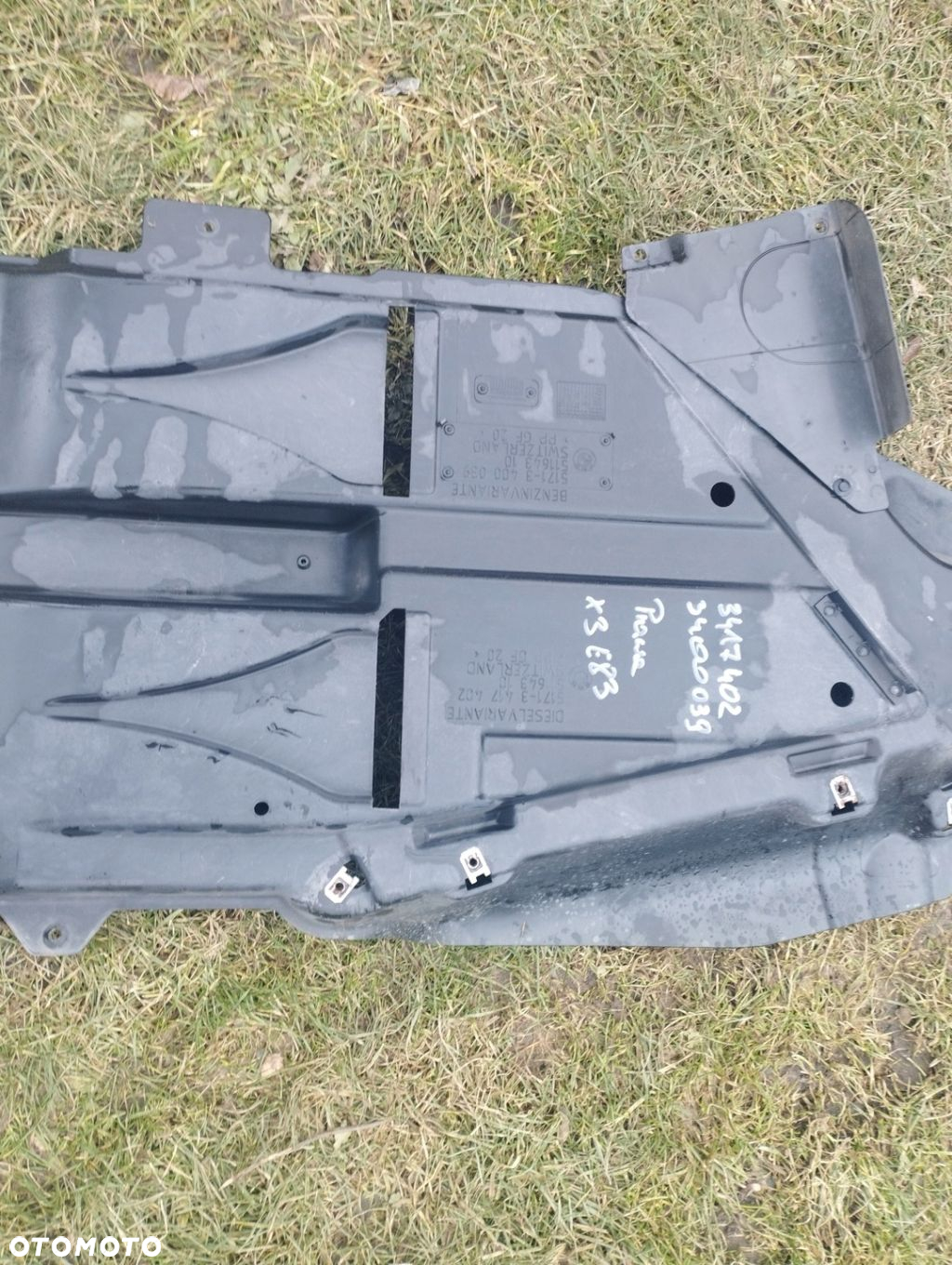 PŁYTA OSŁONA LEWA ZBIORNIKA BMW X3 E83 3400039 3417402 - 7
