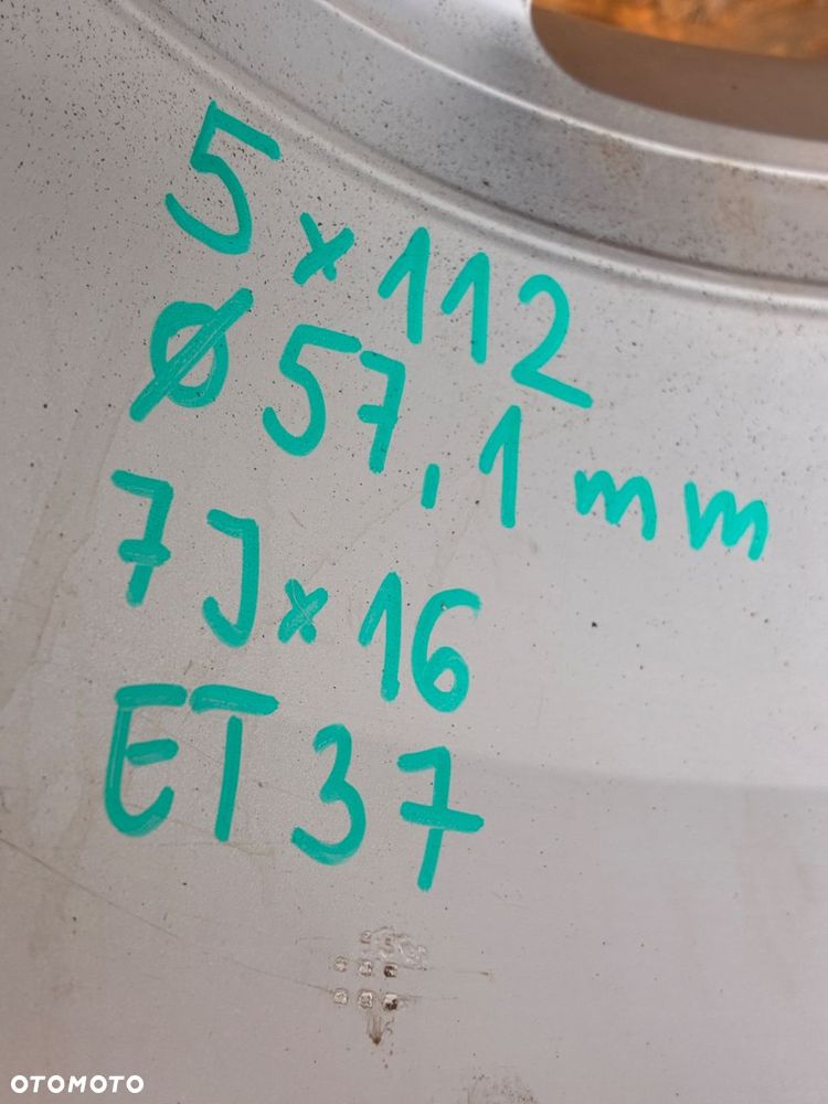 PASSAT B5 7JX16 FELGI ALUMINIOWE OPONY X4 5X112 ET37 FI. 57,1MM 3B0601025T - 3