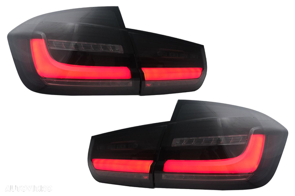 Stopuri LED BAR compatibil cu BMW Seria 3 F30 (2011-2019) Negru Fumuri
