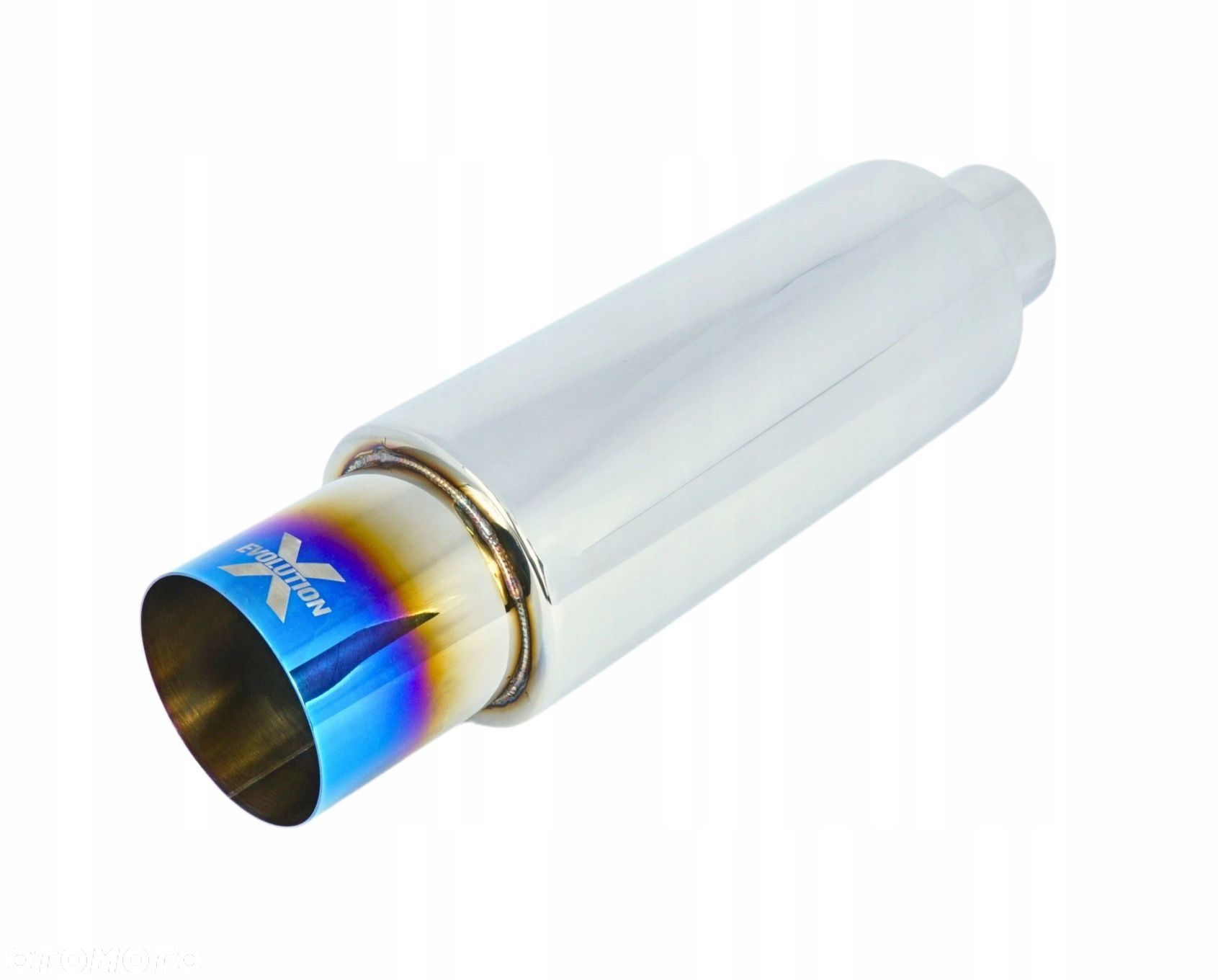 Tłumik Końcowy PRZELOTOWY wejście 63mm Końcówka 89mm JDM nierdzewka - 1