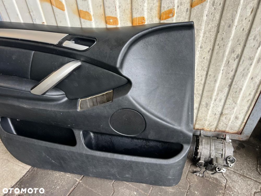 Tapicerka  boczek Bmw x5 e53 drzwi lewy przód przedni czarna skóra - 3