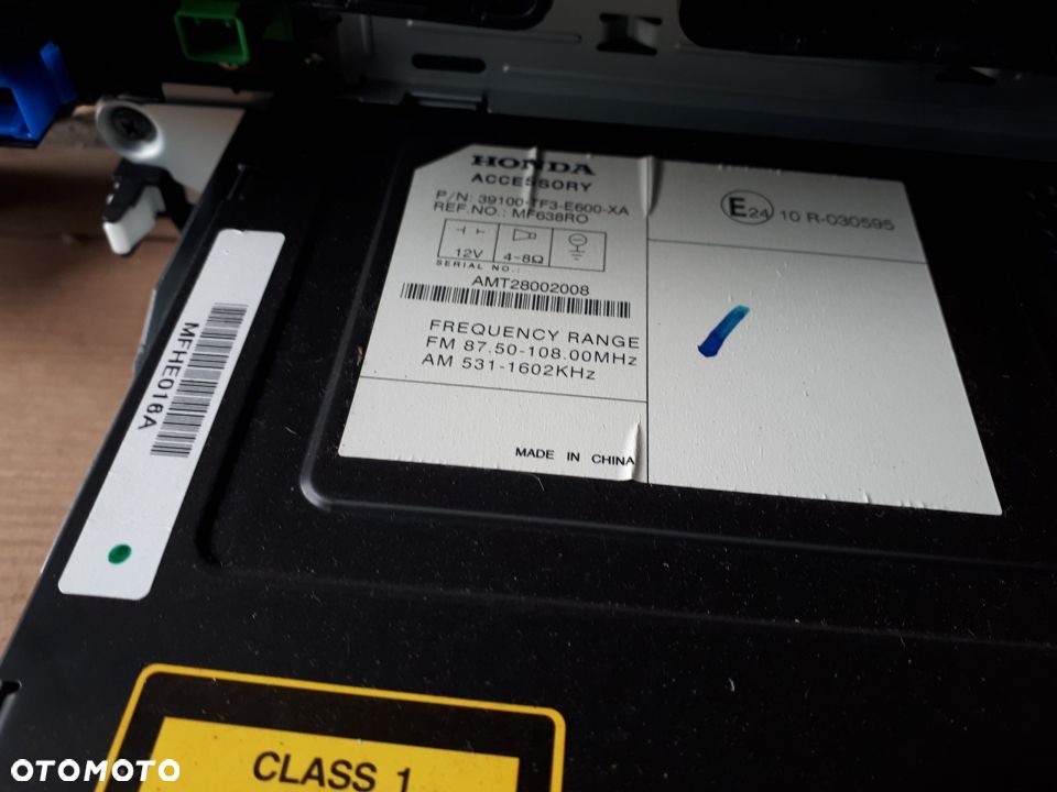 HONDA JAZZ III RADIO 39100TF3E600XA 39100TF3E200XA - 4