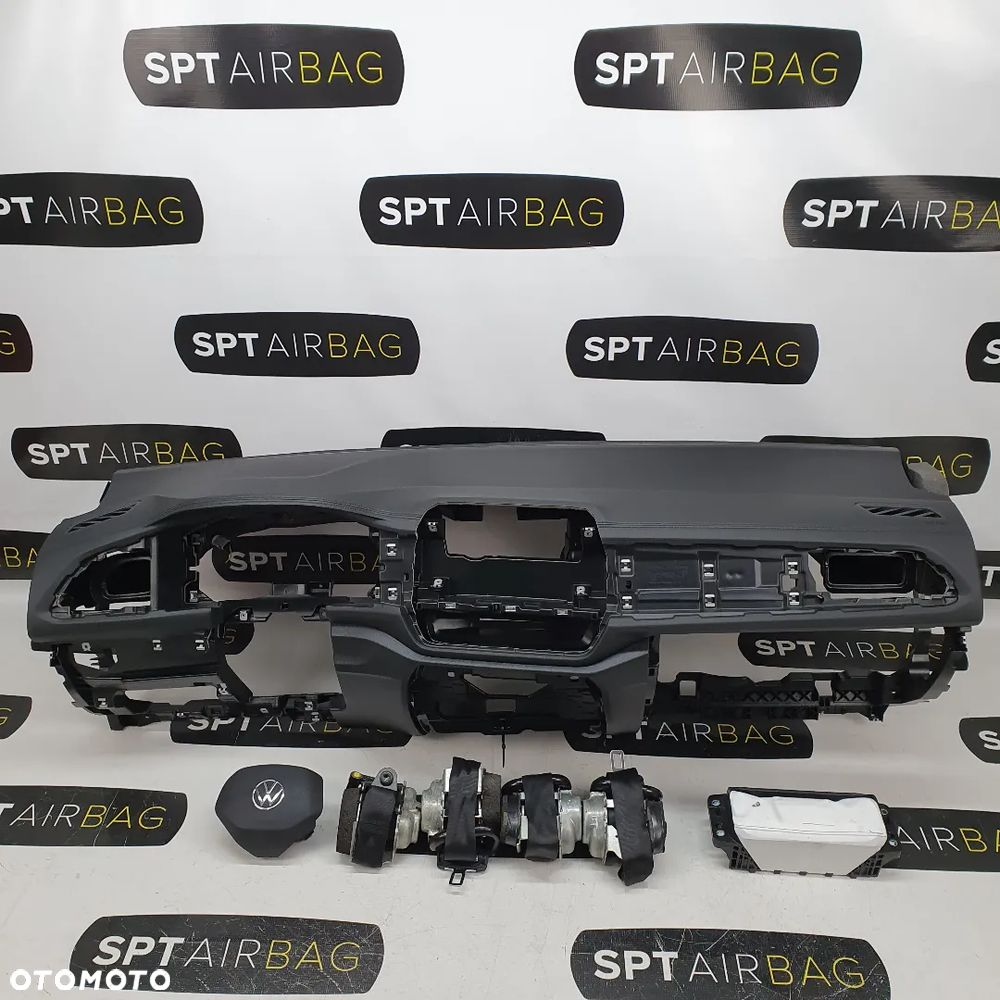 VW T-ROC T ROC DESKA ROZDZIELCZA KONSOLA KOKPIT PULPIT PODUSZKI AIRBAG AIR BAG PASY KIT SET - 1