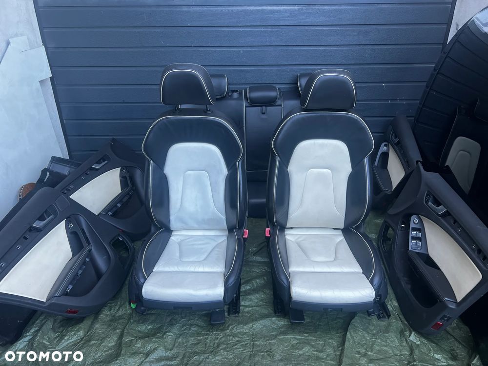 FOTELE BOCZKI AUDI A4 B8  SKÓRA GRZANE - 1