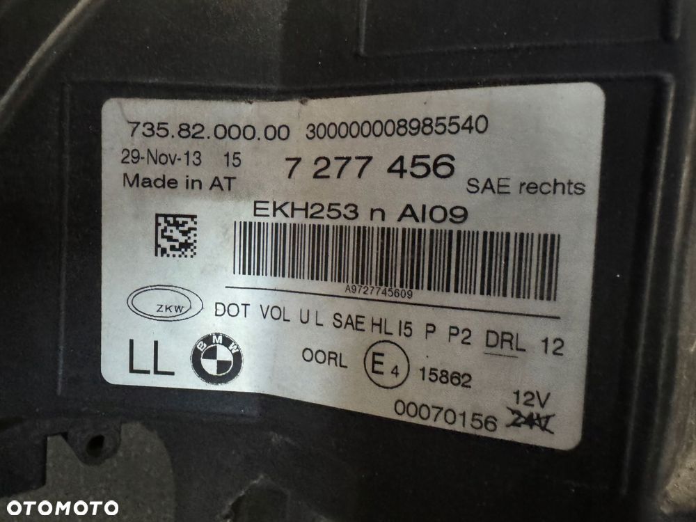 reflektor bmw x6 e71 e72 adaptive led oryginał kompletny 13r przód prawy - 12