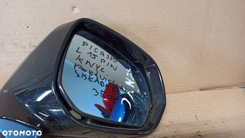 # LUSTERKO PRAWE 15 PIN CITROEN C4 GRAND PICASSO KNYC PODŚWIETLANE SKŁADANE - 1