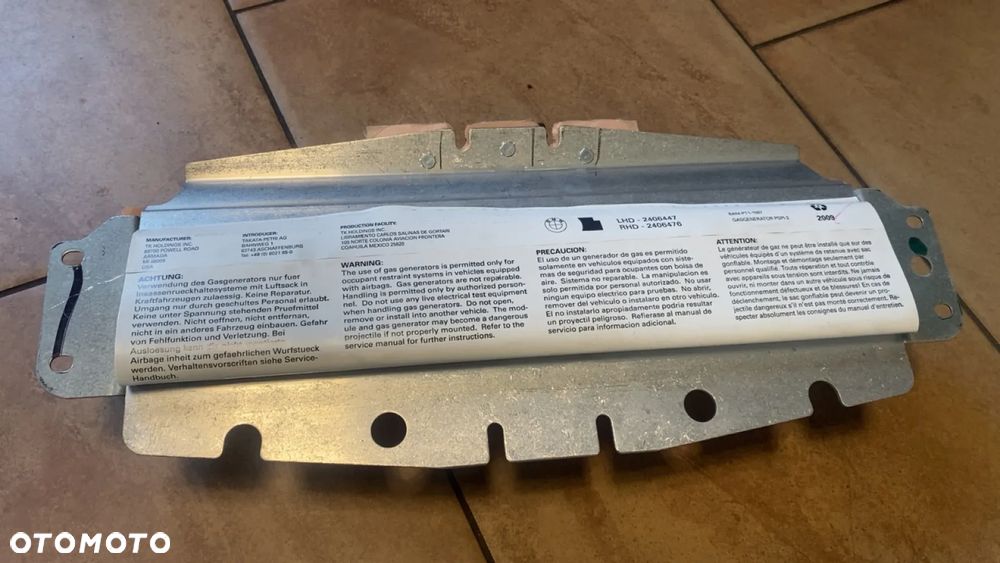 PODUSZKA PASAŻERA AIRBAG BMW X5 X6 E70 E71 2406447 - 2
