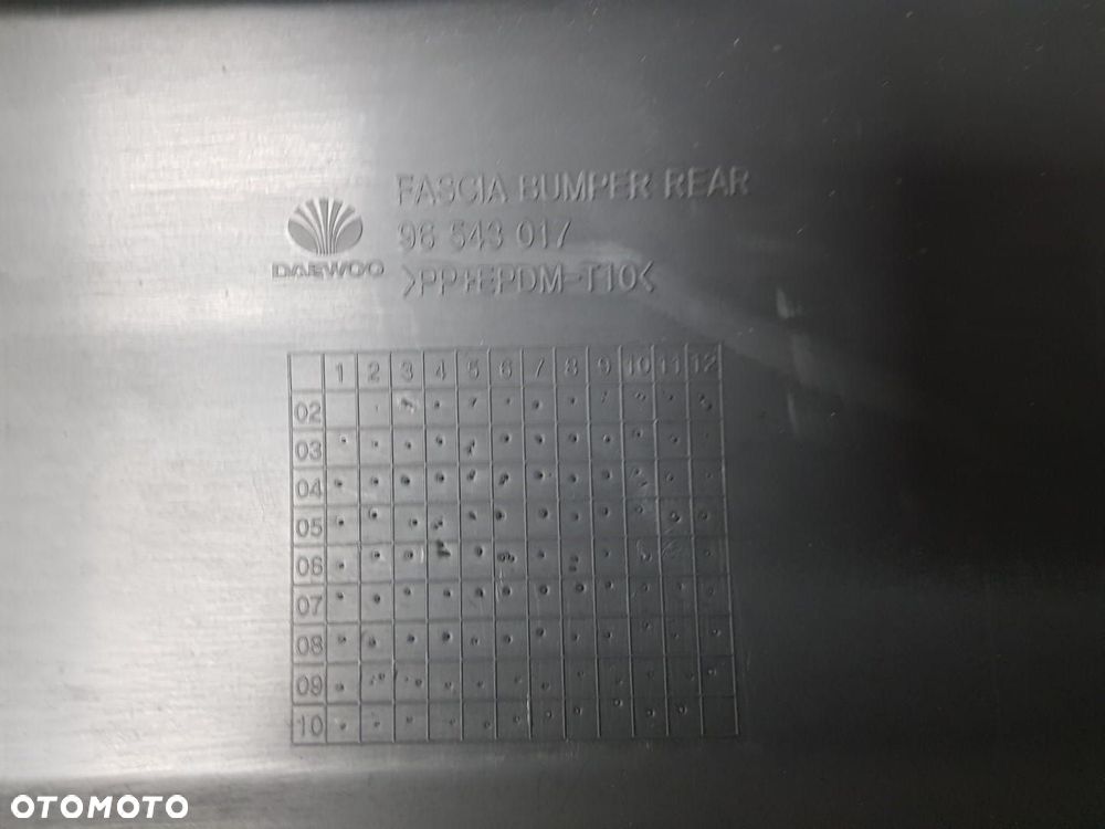 FABRYCZNIE NOWY ORYGINALNY ZDERZAK TYLNY TYŁ CHEVROLET AVEO KALOS T200 00-07 96543017 - 8