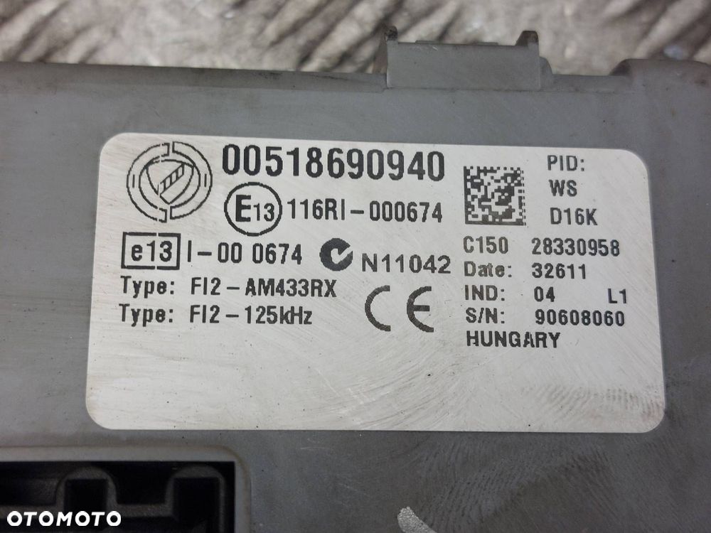 MODUŁ BSI GRANDE FIAT PUNTO I 1.3 JTD 00518690940 - 2